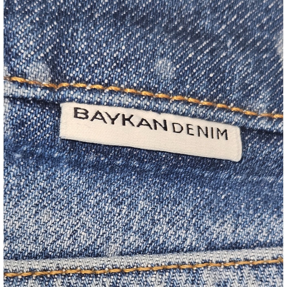 Baykan Denim Sample Ribbon Jeans 1 of a Kind Bow Pattern Coquette Y2K Balletcore - Picture 9 of 10